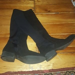 Donald Pliner black under the knee boots